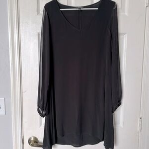 Express Black Sheer Sleeve Dress. Size M